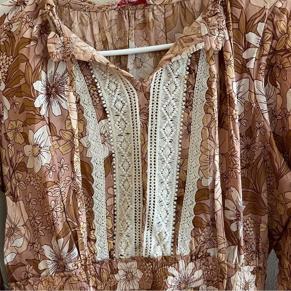 NWT Frille Rose Orange Floral Print Dress - Picture 4 of 7